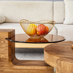 2 Pieces Detachable Modern Coffee Table Side Table Set