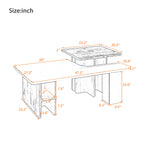 2 Pieces Farmhouse Nesting Coffee Table Set