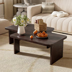 2 Pieces Modern Minimalist Rectangle Coffee Table Set