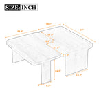 2 Pieces Modern Minimalist Rectangle Coffee Table Set