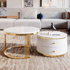 2 Pieces Modern Nesting Coffee Table Set