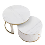 2 Pieces Modern Nesting Coffee Table Set