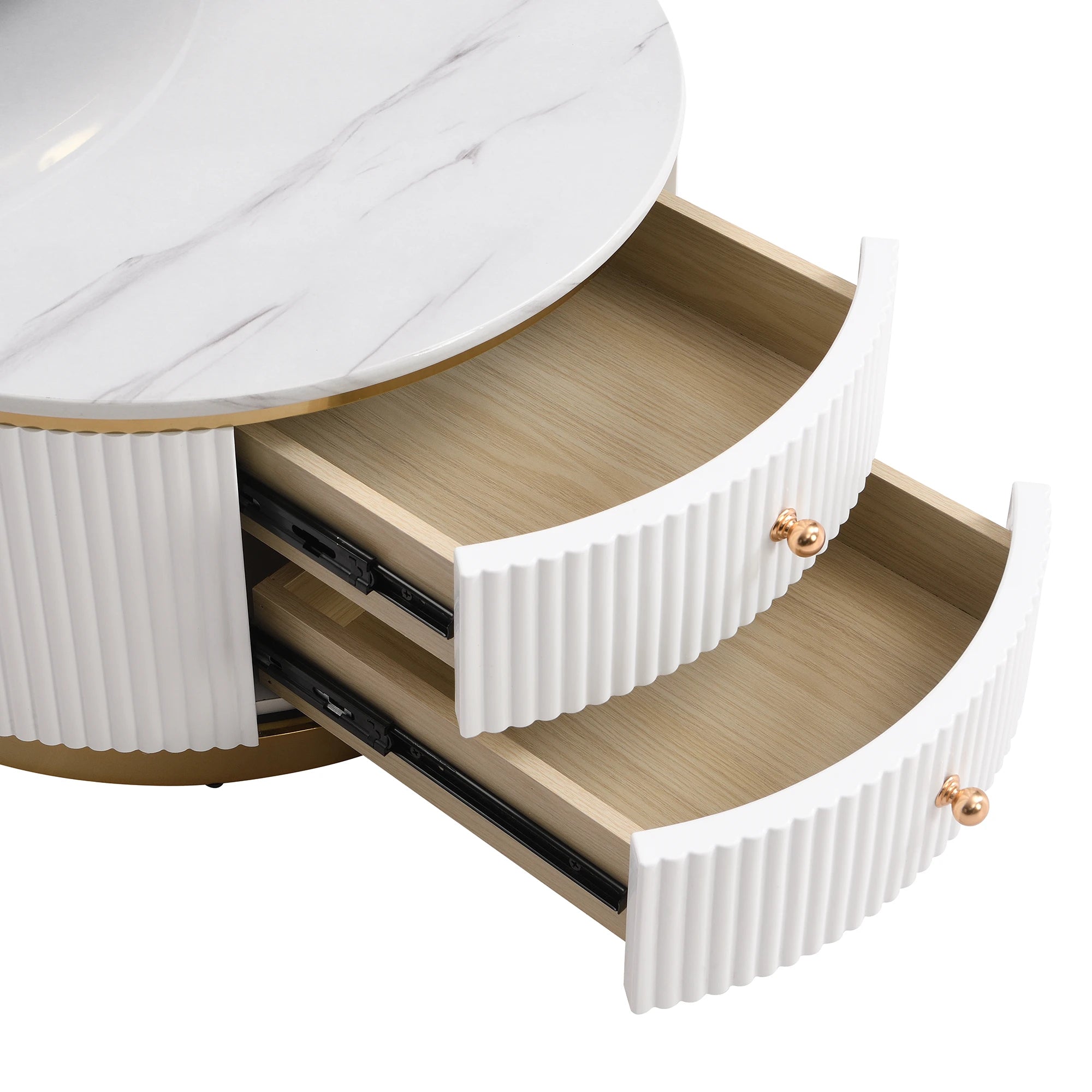 2 Pieces Modern Nesting Coffee Table Set