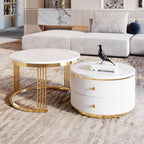 2 Pieces Modern Nesting Coffee Table Set