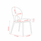 2 Pieces Modern PU Leather Dining Chair Set