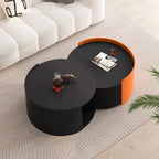 2 Pieces Modern Round Nesting Coffee Table Set