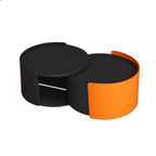 2 Pieces Modern Round Nesting Coffee Table Set