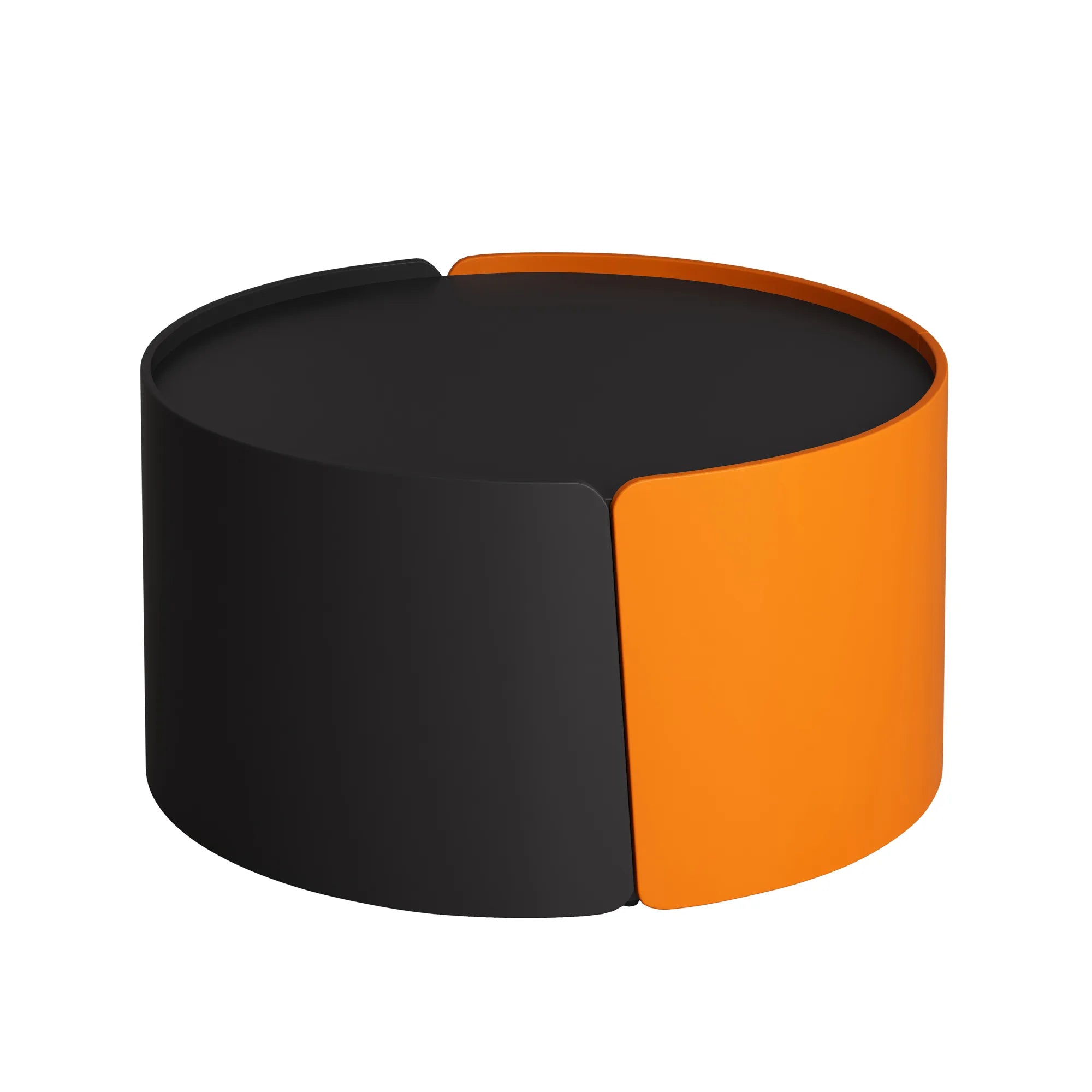 2 Pieces Modern Round Nesting Coffee Table Set