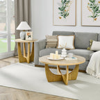 Wooden Round Farmhouse Coffee Table