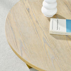 Wooden Round Farmhouse Coffee Table