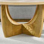 Wooden Round Farmhouse Coffee Table