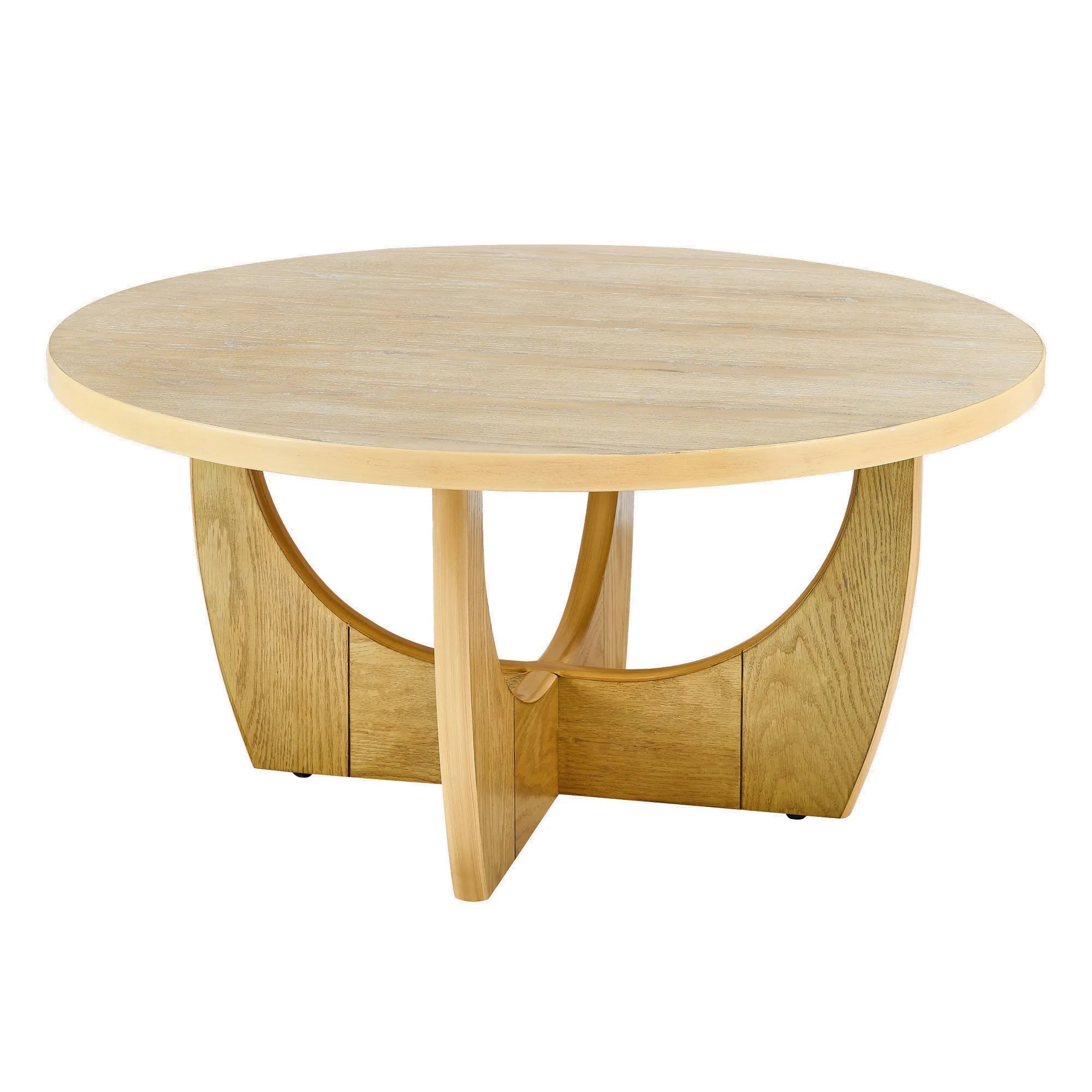 Wooden Round Farmhouse Coffee Table