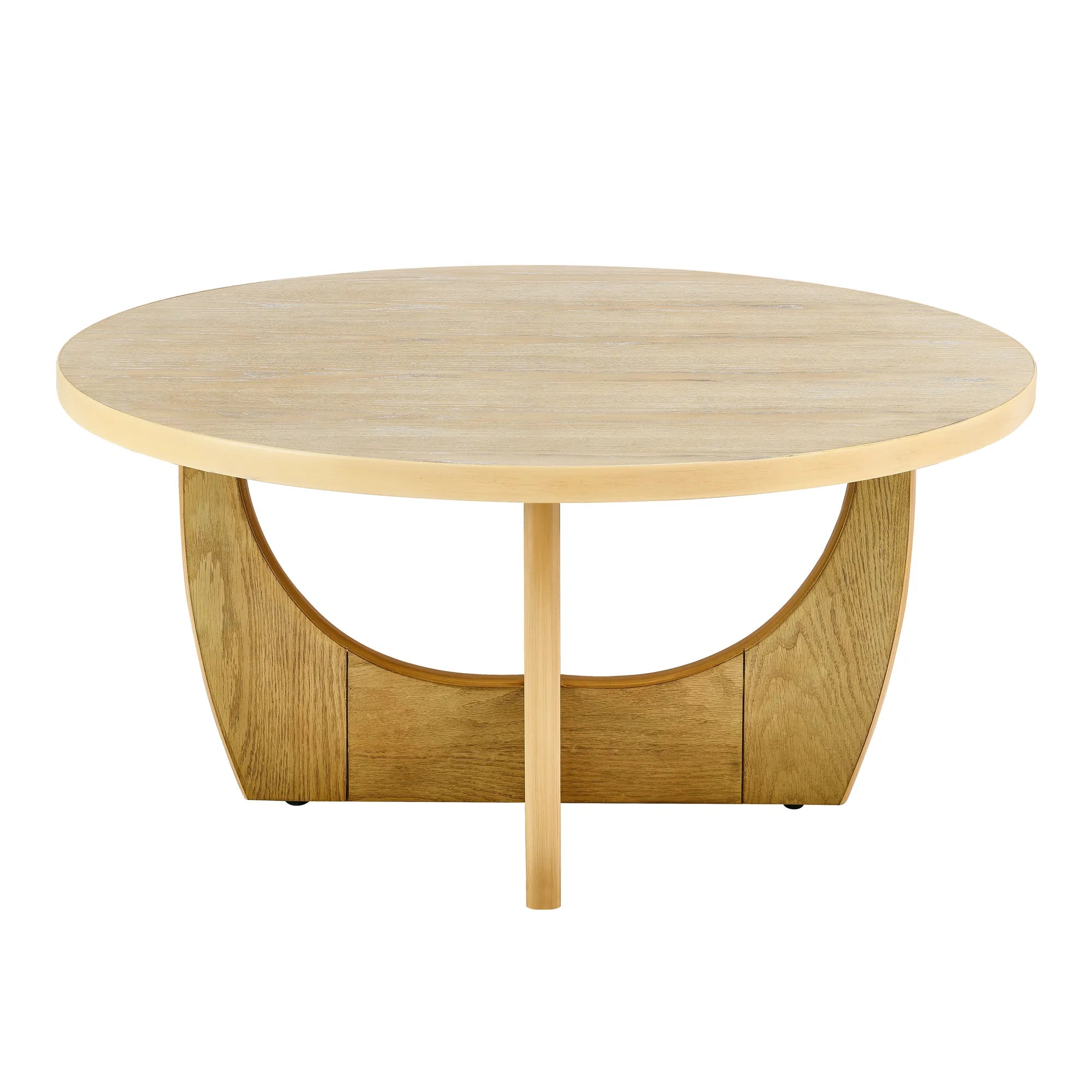 Wooden Round Farmhouse Coffee Table