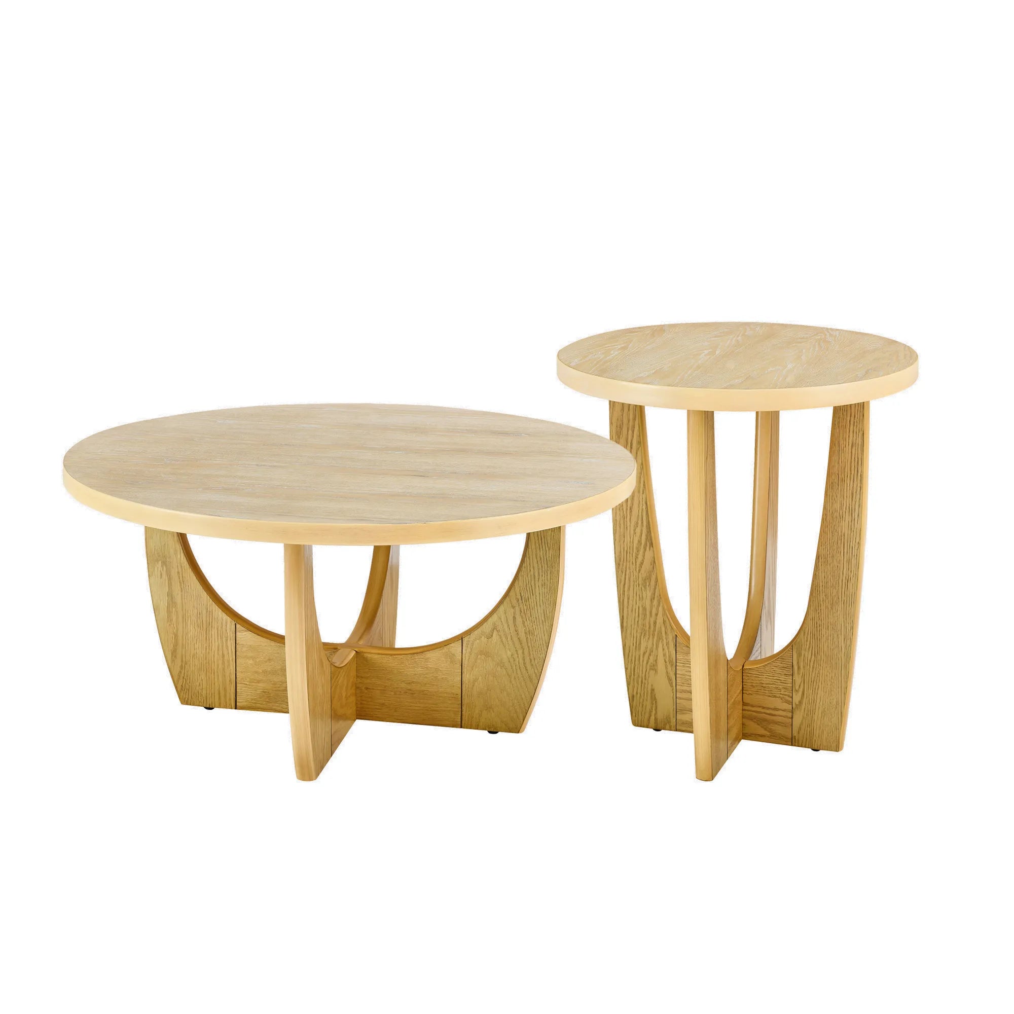 Wooden Round Farmhouse Coffee Table