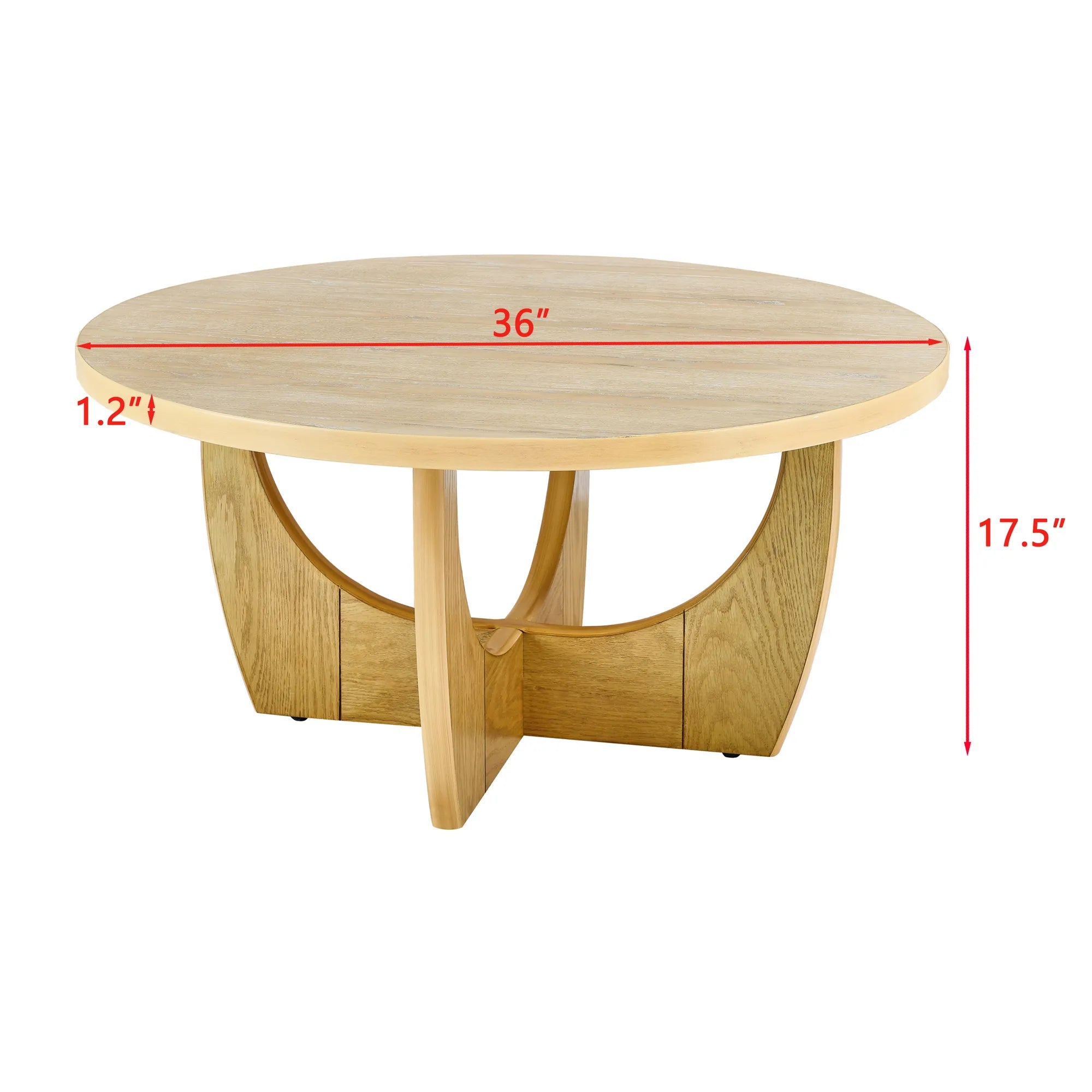 Wooden Round Farmhouse Coffee Table