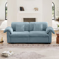 2 Seater Oversized Modern Velvet Cloud Comfort Sectional Sofa with Ottoman & Underseat Storage