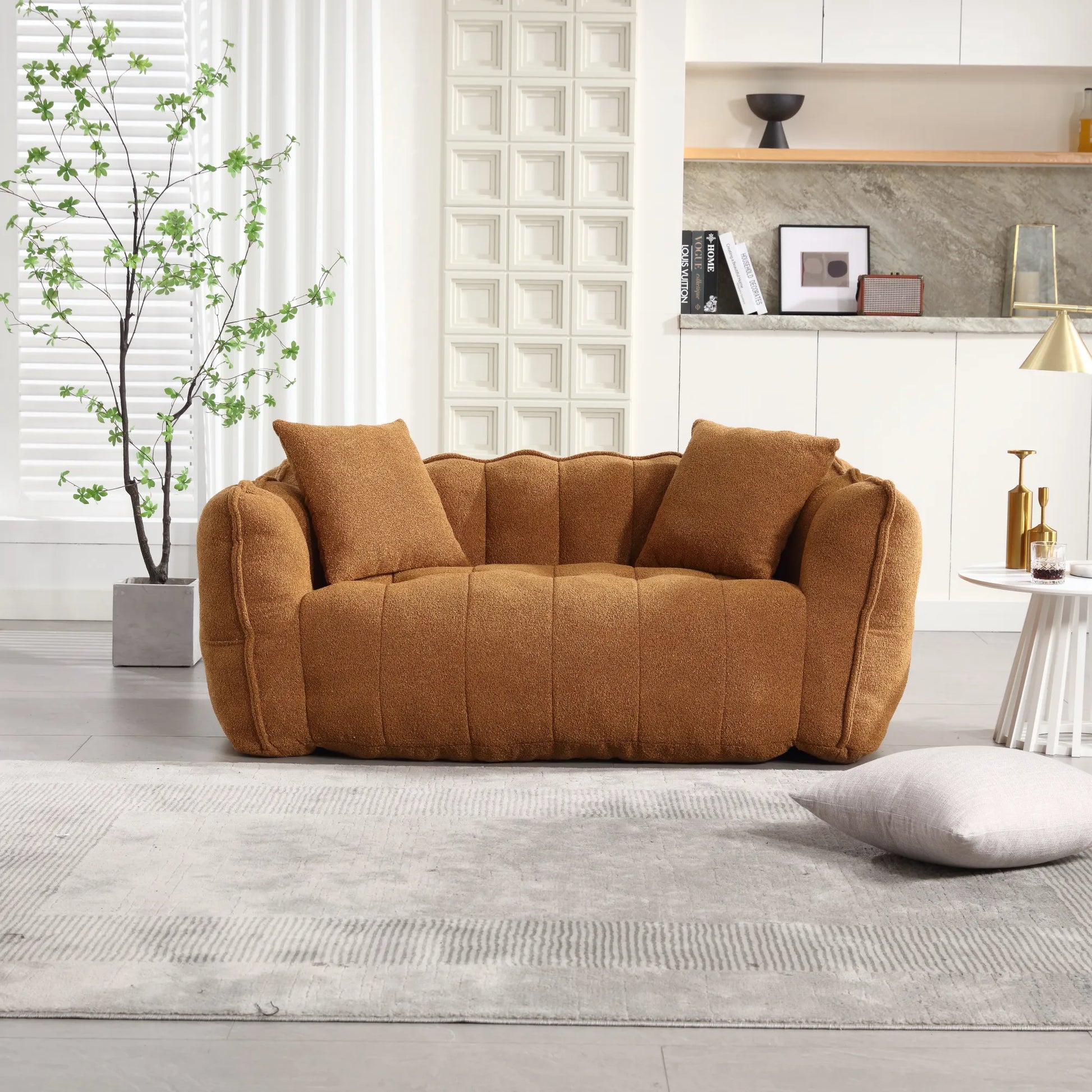 2 Seater Soft Beanbag Sofa Chair with High Resilience Foam