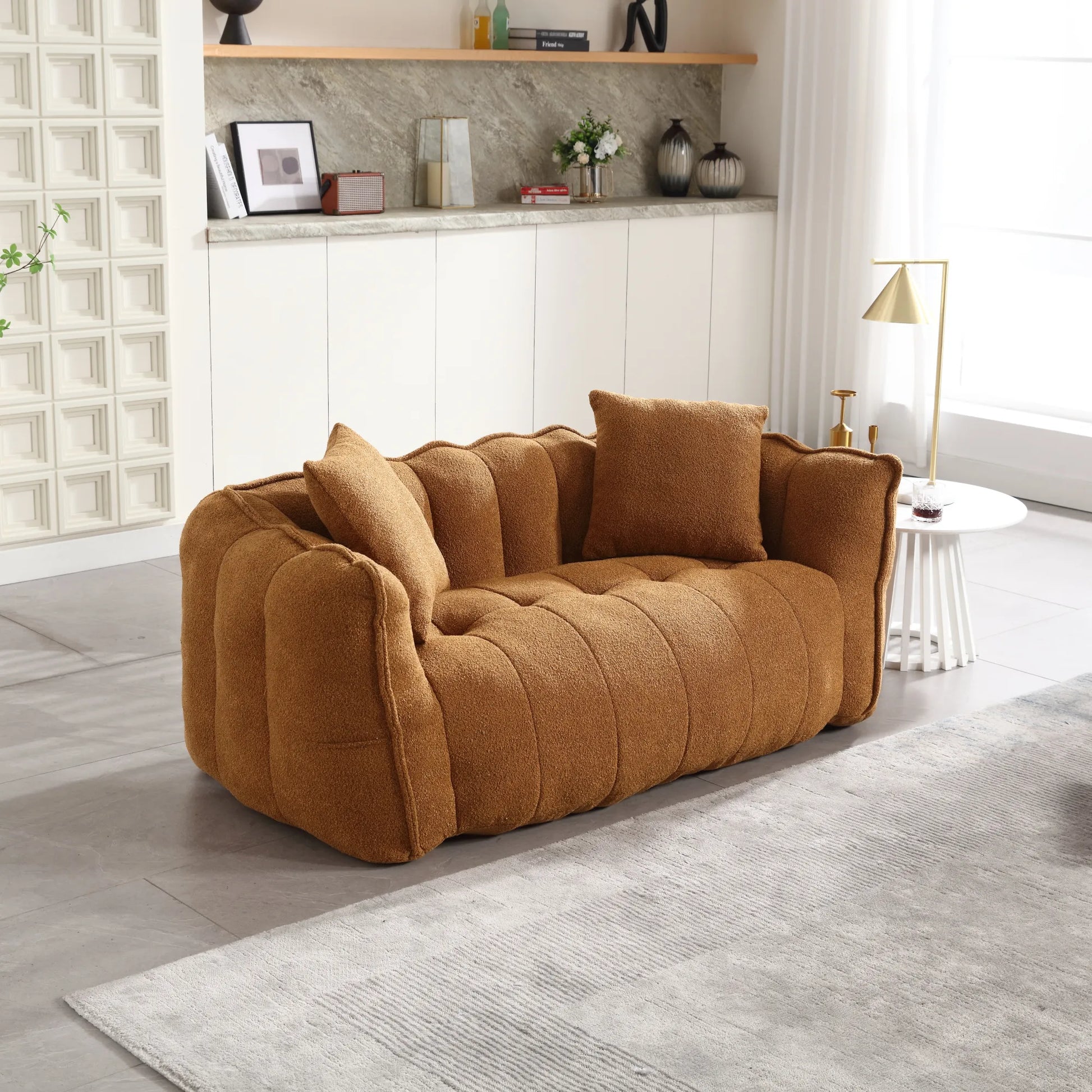 2 Seater Soft Beanbag Sofa Chair with High Resilience Foam
