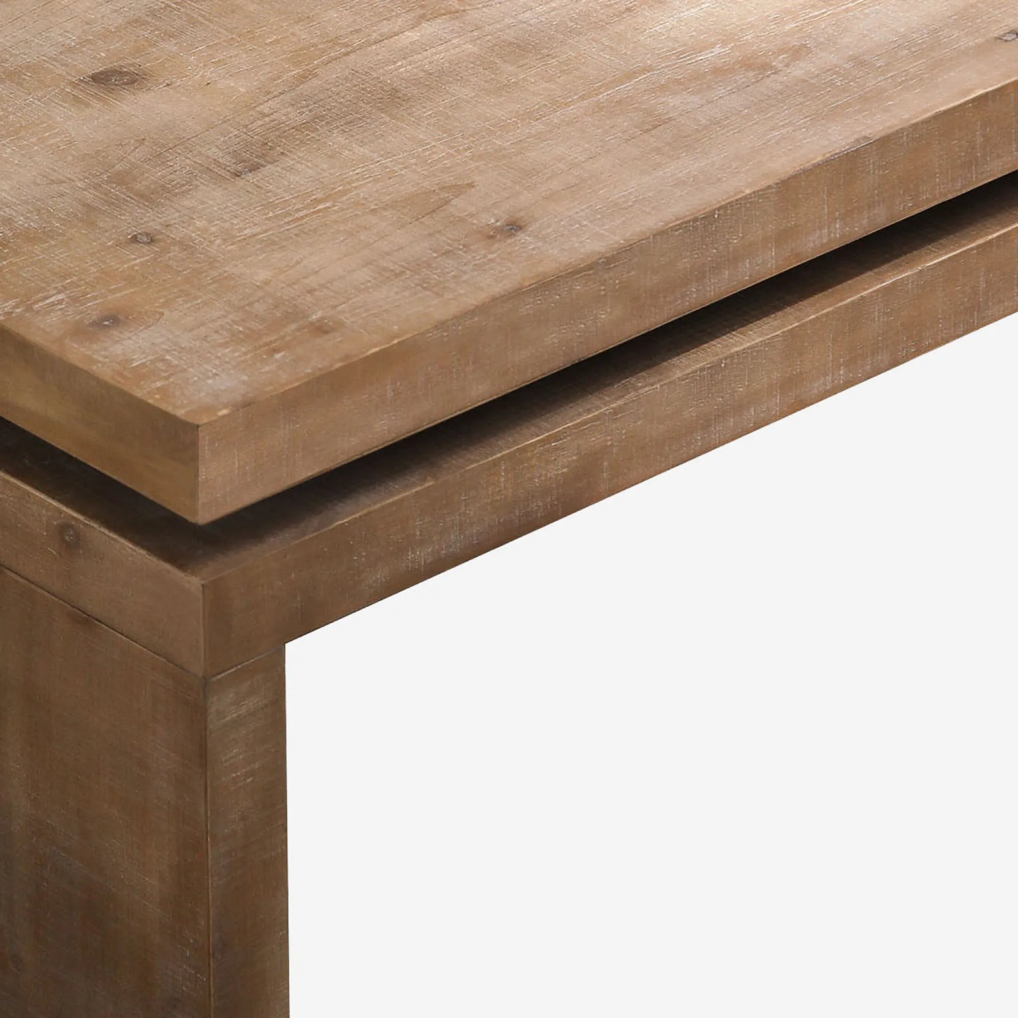 2 Tier Rustic Farmhouse Natural Wood Coffee Table