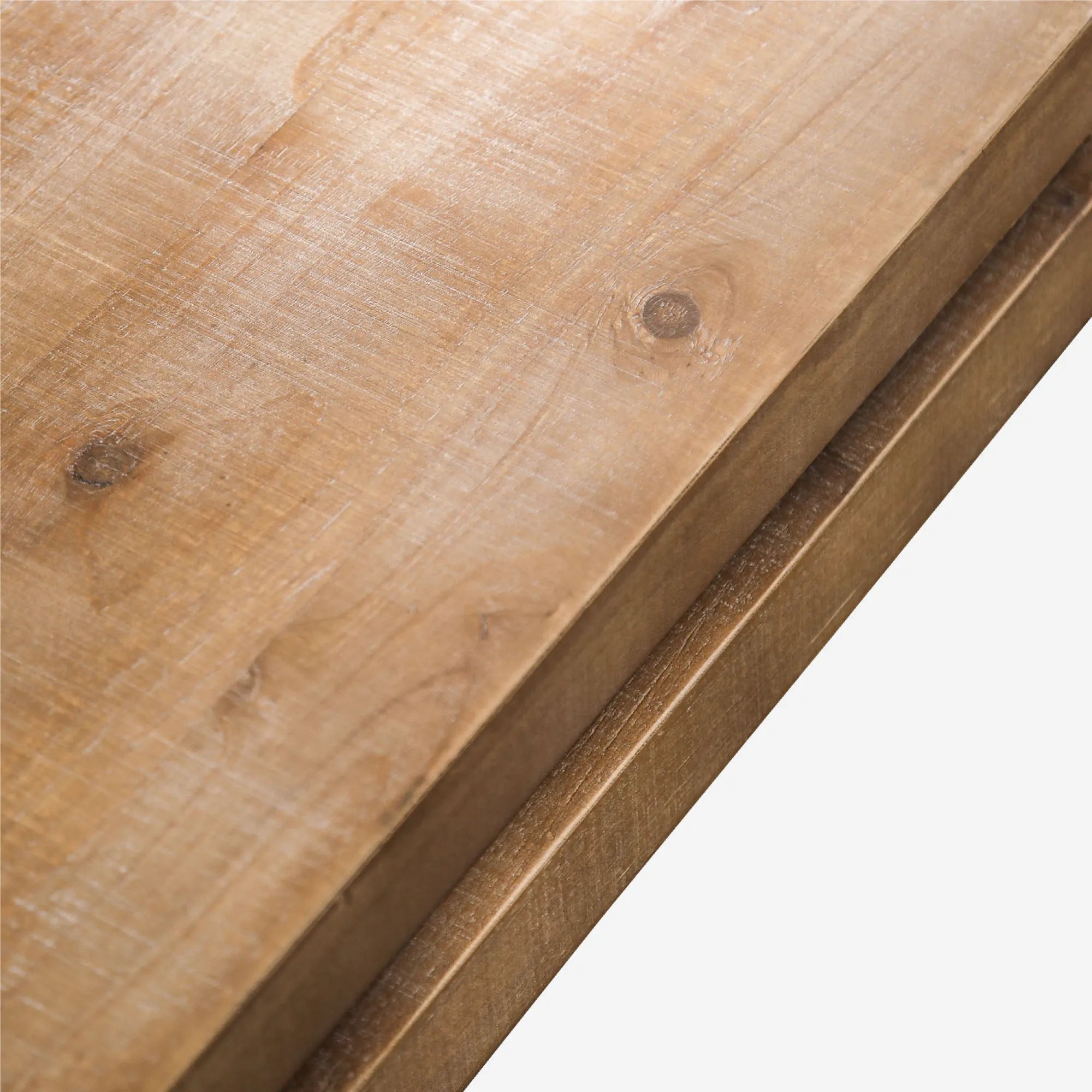 2 Tier Rustic Farmhouse Natural Wood Coffee Table