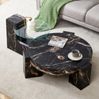 2 Pieces Detachable Modern Coffee Table Side Table Set