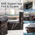 2 Pieces Detachable Modern Coffee Table Side Table Set
