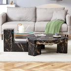2 Pieces Detachable Modern Coffee Table Side Table Set
