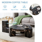 2 Pieces Detachable Modern Coffee Table Side Table Set