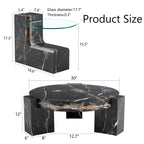2 Pieces Detachable Modern Coffee Table Side Table Set