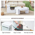 2 Pieces Detachable Modern Coffee Table Side Table Set
