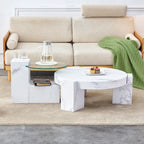 2 Pieces Detachable Modern Coffee Table Side Table Set