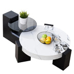2 Pieces Detachable Modern Coffee Table Side Table Set