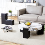 2 Pieces Detachable Modern Coffee Table Side Table Set