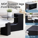 2 Pieces Detachable Modern Coffee Table Side Table Set