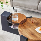 2 Pieces Detachable Modern Coffee Table Side Table Set