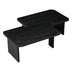 2 Pieces Modern Minimalist Rectangle Coffee Table Set