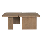 2 Pieces Modern Minimalist Rectangle Coffee Table Set