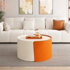 2 Pieces Modern Round Nesting Coffee Table Set