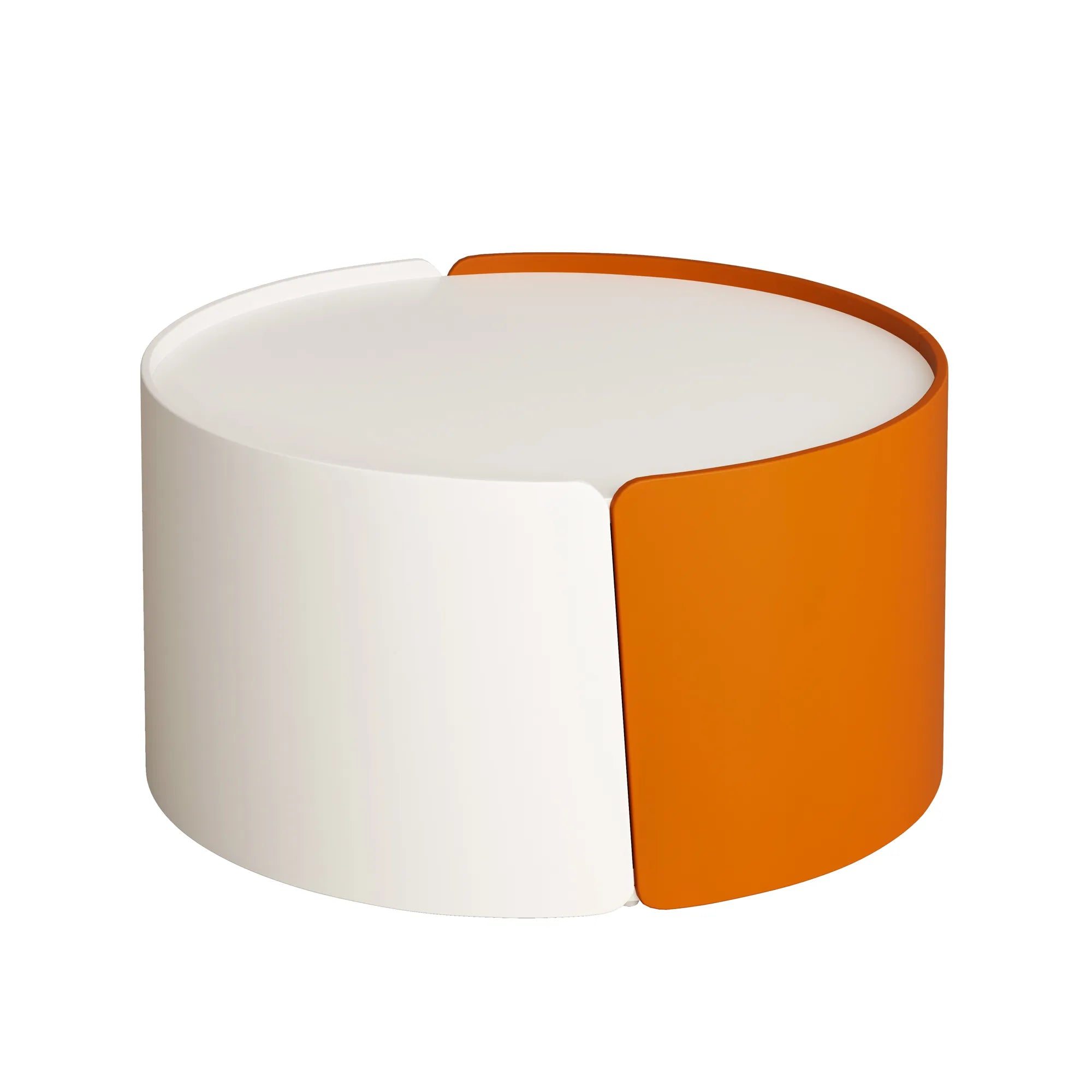 2 Pieces Modern Round Nesting Coffee Table Set
