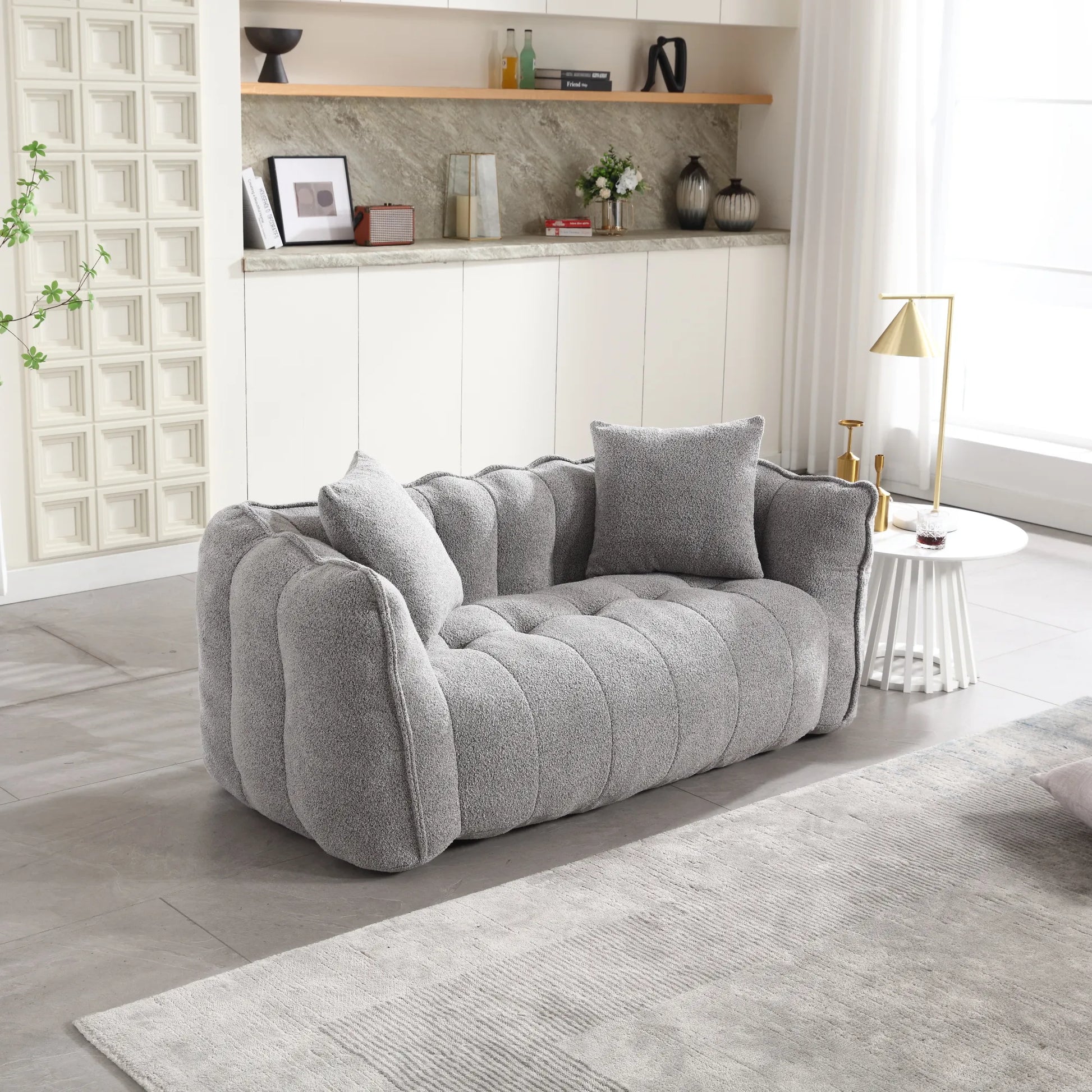 2 Seater Soft Beanbag Sofa Chair with High Resilience Foam