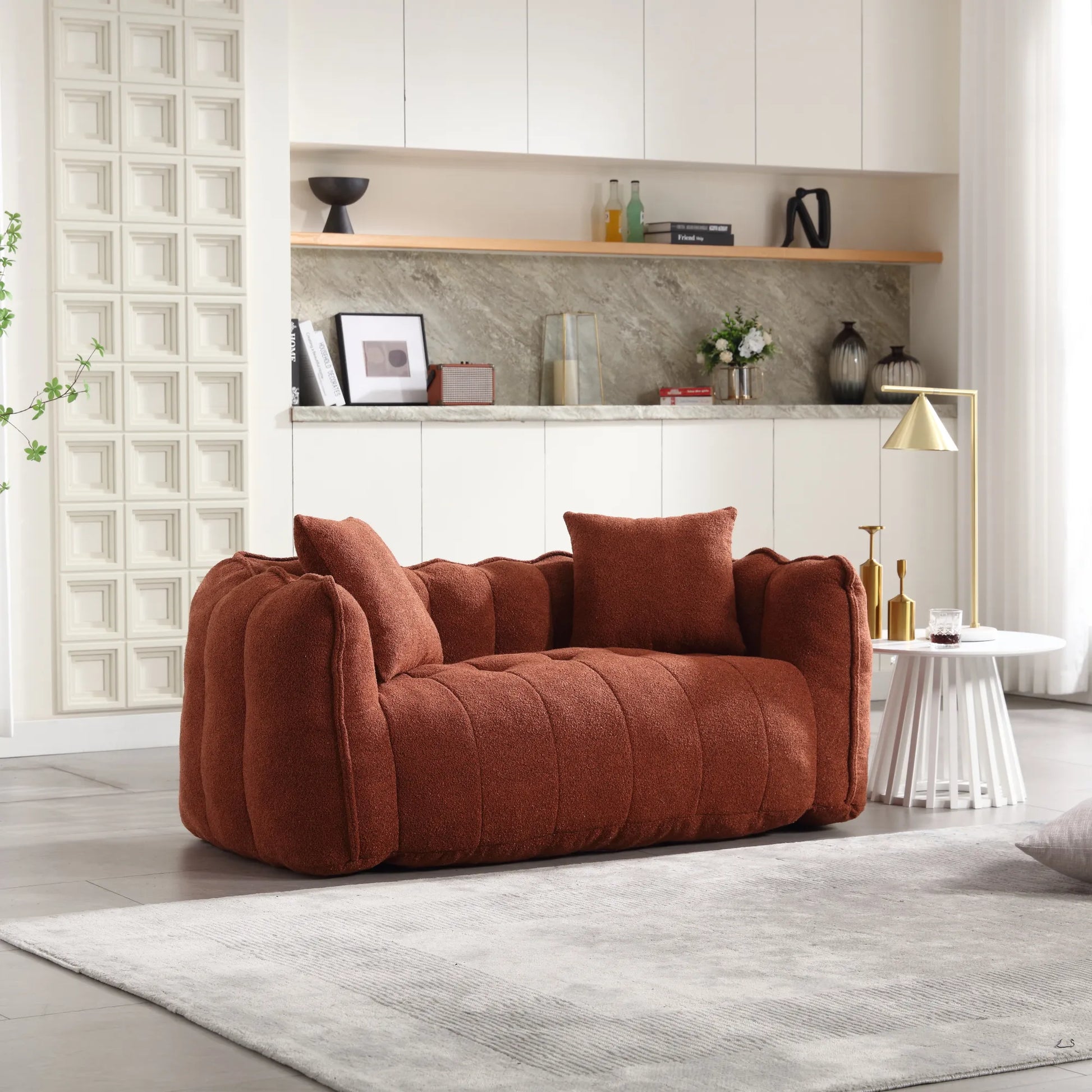 2 Seater Soft Beanbag Sofa Chair with High Resilience Foam