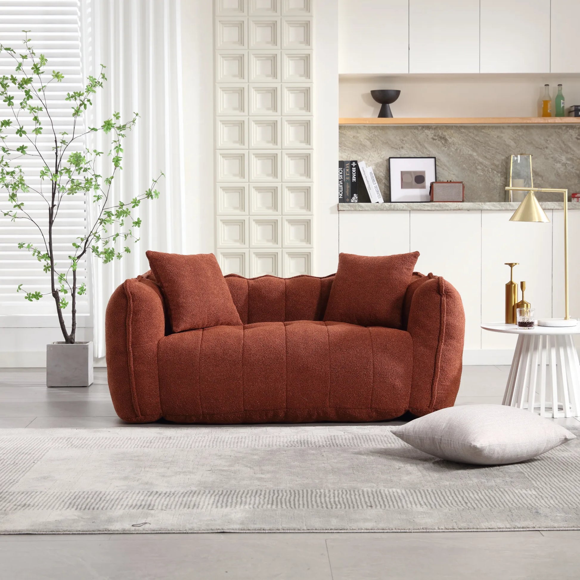 2 Seater Soft Beanbag Sofa Chair with High Resilience Foam