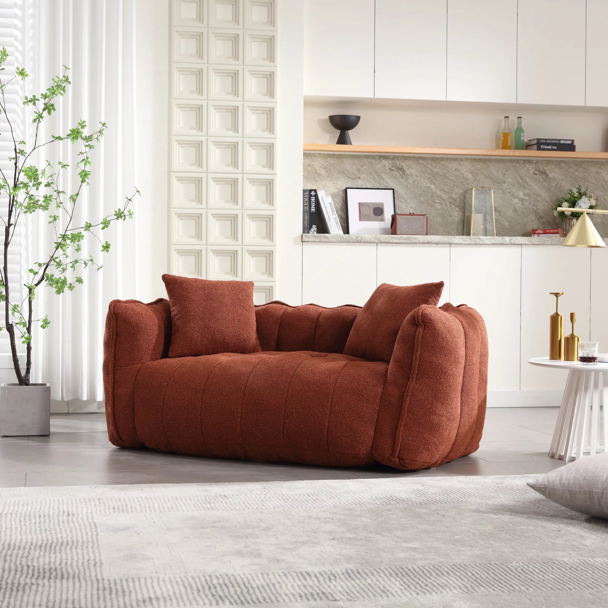 2 Seater Soft Beanbag Sofa Chair with High Resilience Foam