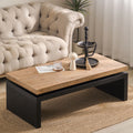 2 Tier Rustic Farmhouse Natural Wood Coffee Table