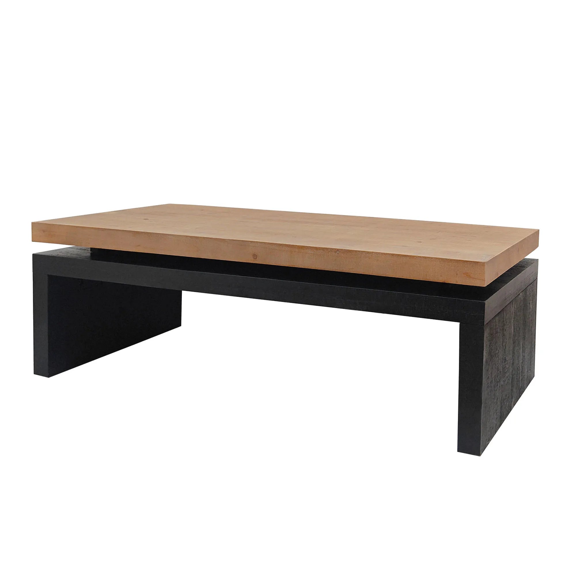 2 Tier Rustic Farmhouse Natural Wood Coffee Table