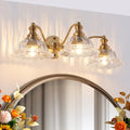 3-Light Vintage Gold Wall Sconce