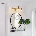 3-Light Vintage Gold Wall Sconce