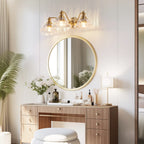 3-Light Vintage Gold Wall Sconce