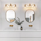 3-Light Vintage Gold Wall Sconce