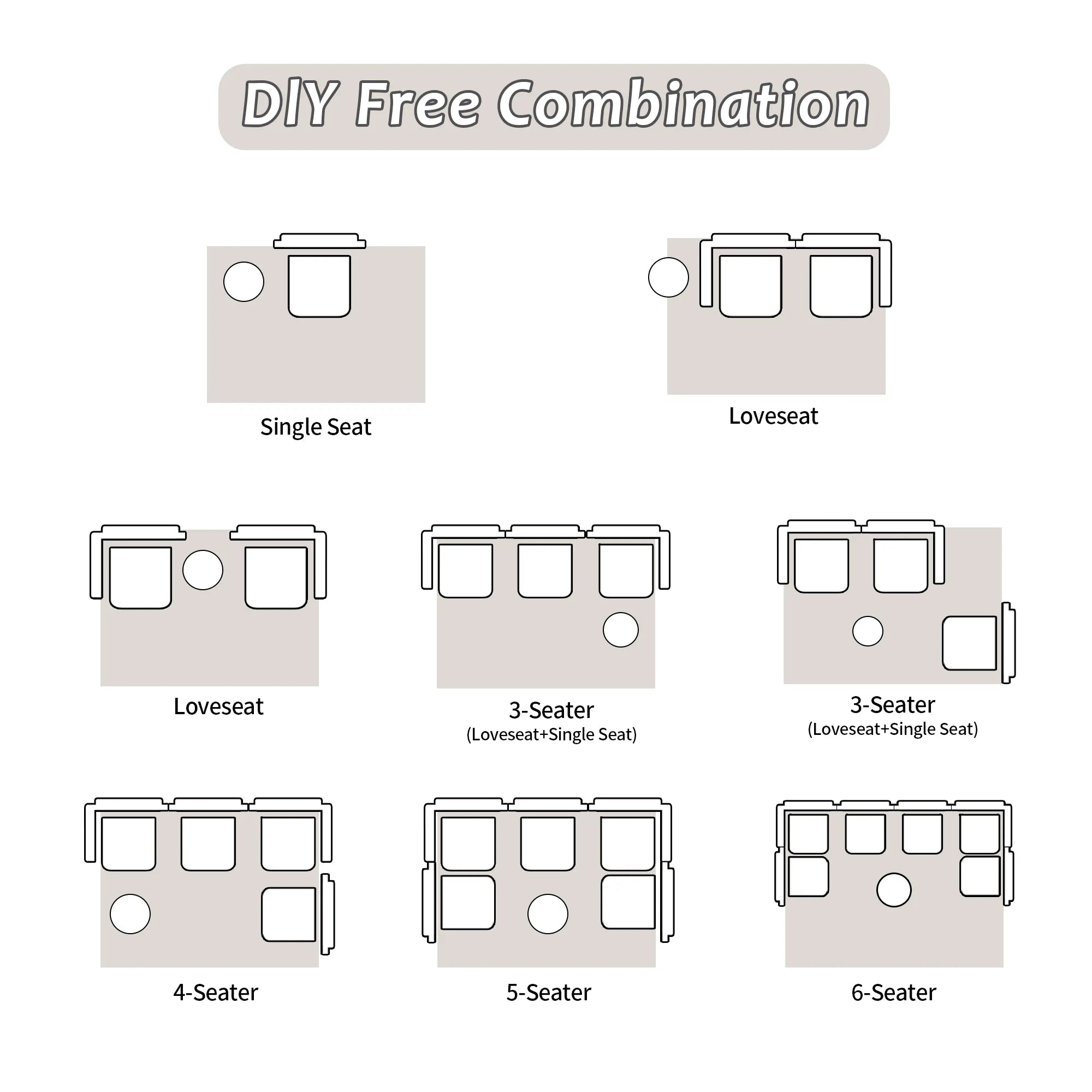 3-Seat Modular Convertible Floor Sofa Bed